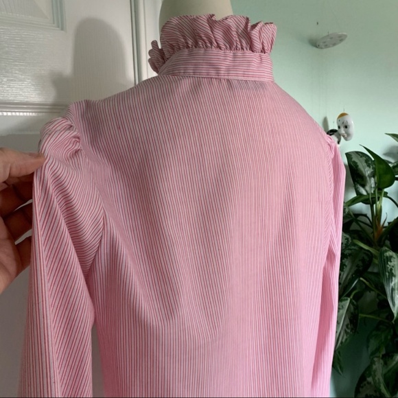 Vintage Notations stripes ruffle collar blouse - Picture 5 of 8